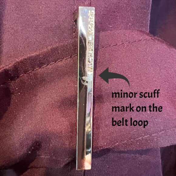 Michael Kors Trench Coat szXL Mid-length Burgundy/Maroon color - Picture 7 of 9